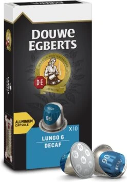 Douwe Egberts Lungo Decaf Koffiecups - Intensiteit 6/12 - 10 X 10 Capsules -Koffie Discountwinkel 836x1200