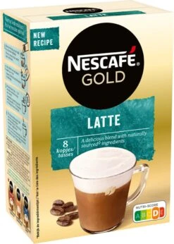 Nescafé Gold Latte Macchiato Oploskoffie - 6 Doosjes à 8 Zakjes -Koffie Discountwinkel 856x1200 2