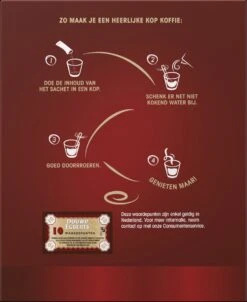 Douwe Egberts Aroma Rood Sticks Oploskoffie - 6 X 25 Zakjes -Koffie Discountwinkel 981x1200 2